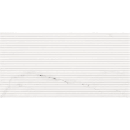 Faianta baie / bucatarie rectificata Cesarom Venice, alb stralucitor, lucios, aspect de marmura, 60 x 30 cm