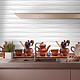 Faianta decorativa pentru bucatarie, finisaj lucios, multicolor, model ce imita vesela de bucatarie, 60 x 30 cm