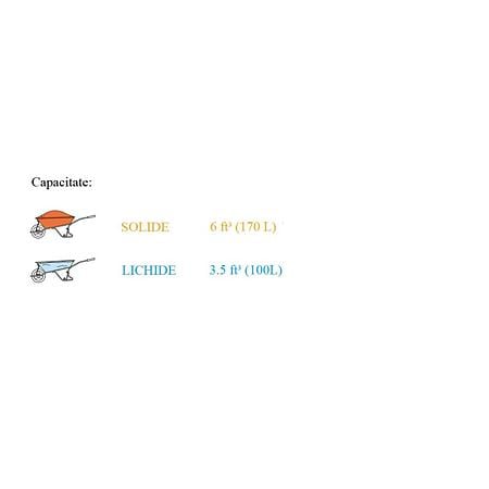 Roaba profesionala Truper, anvelopa pneumatica, cadru tubular, 100 l