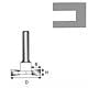 Freza lemn tip T Dedra, otel, 2 lame tungsten, prindere standard, 8 x 32 mm