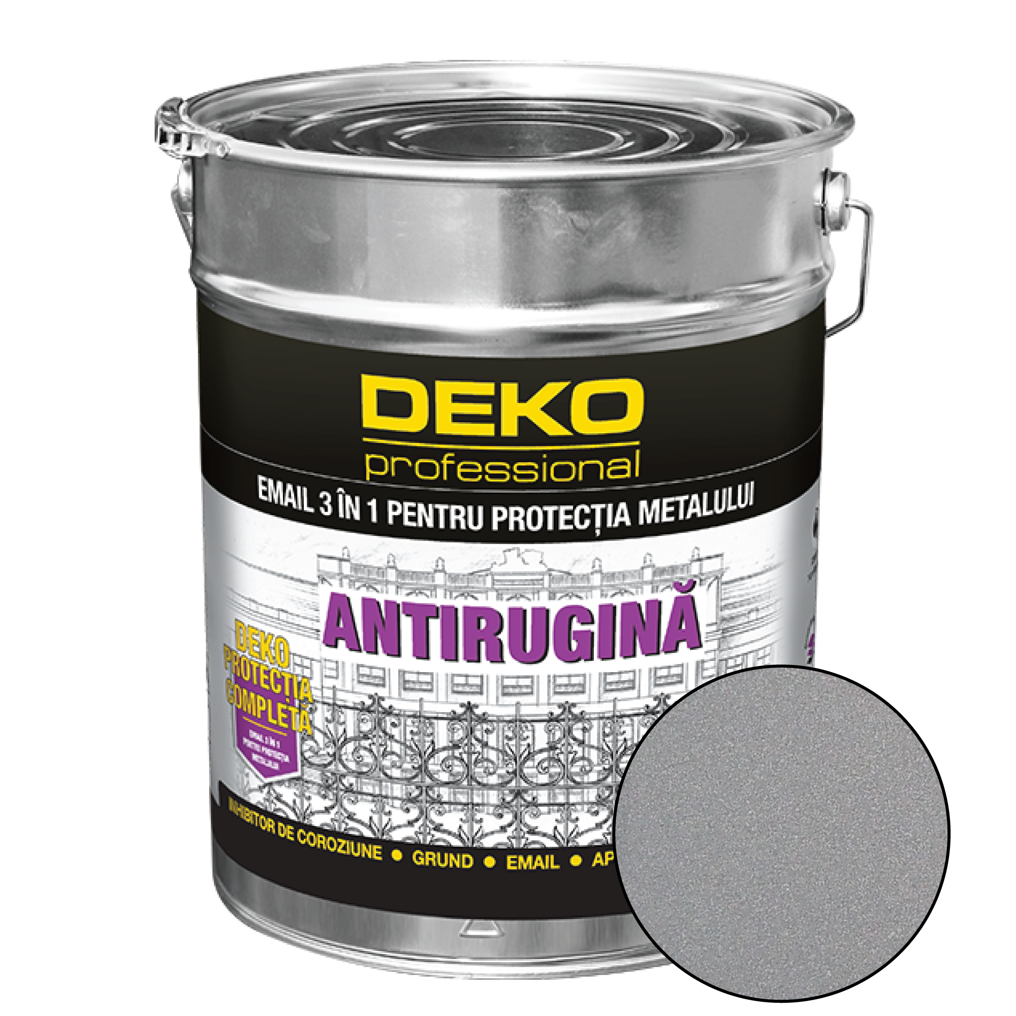 Deko Protectie Completa 3 in 1 Email, argintiu, 20 kg acoperis