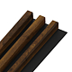 Panou decorativ Linea Slim, 3 lamele, MDF, maro alun/negru, interior, 265 x 15 cm