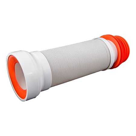 Racord flexibil WC TE-MA Romania, polipropilena/PVC, alb, 9-11 cm