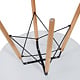Masa living Eliza, blat rotund MDF vopsit, 18 mm, suport metalic, picioare lemn de fag, alb, Ø 90 cm
