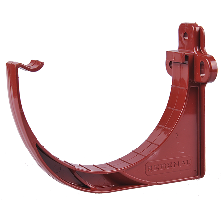 Carlig aplicat pentru jgheab, PVC, Regenau, 125 mm, rosu