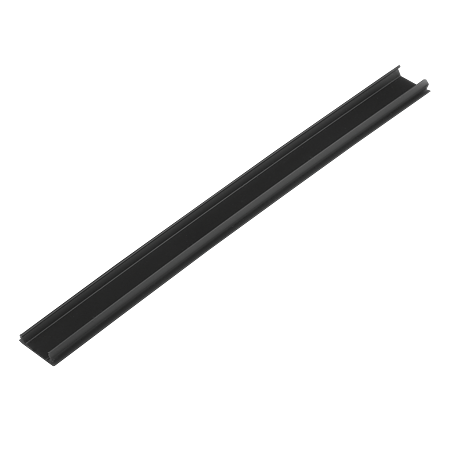 Capac difuzor profil banda LED OLL-15, transparent, negru, 13.6 x 3000 mm 