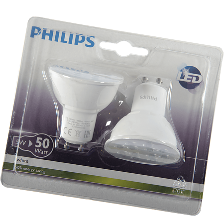 LED Phillips, 4,6-50W, GU10, 230V