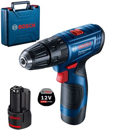 Masina de gaurit cu percutie Bosch GSB 120-LI Professional, viteza variabila, 12 V, 2 acumulatori + incarcator + valiza transport 