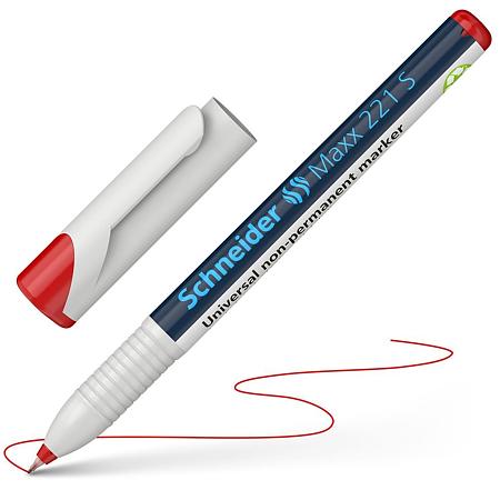 Marker nepermanent Schneider OHP 221, rosu, 0.4 mm