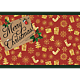 Covoras Craciun DT02202, Merry Christmas, poliester, rosu/verde,  60 x 90 cm