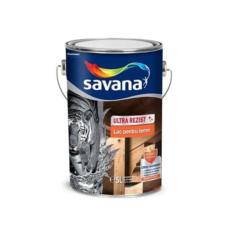 Lac pentru lemn Savana Ultra Rezist, incolor, interior/exterior, 5 l