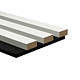 Panou riflaj acustic alb uni, suport feltru 8 mm, interior, 2600 x 144 x 20 mm