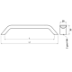 Maner Nur BR-252, aluminiu, satin-argint, 160 mm