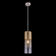 Pendul Globo WEMMO 15908-1G, 1 x E27, 60 W, H 120 cm x D 11 cm, nichel + auriu