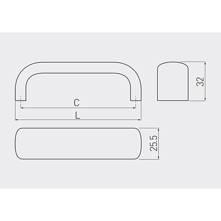 Maner WPY340, aluminiu, L 201 mm, 192 mm