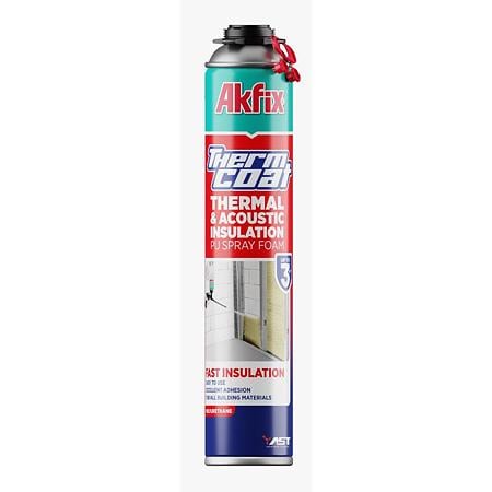 Spuma poliuretanica profesionala pentru izolare termica si fonica Akfix Thermcoat, aplicare cu pistol, 850 ml