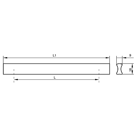 Maner AA318X 160 mm, aluminiu mat