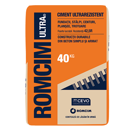 Ciment Romcim Ultra, gri, interior/exterior, 40 kg