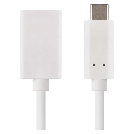 Cablu de date USB A 3.0 - USB C 10 Gbit/s, pvc, alb, 15 cm