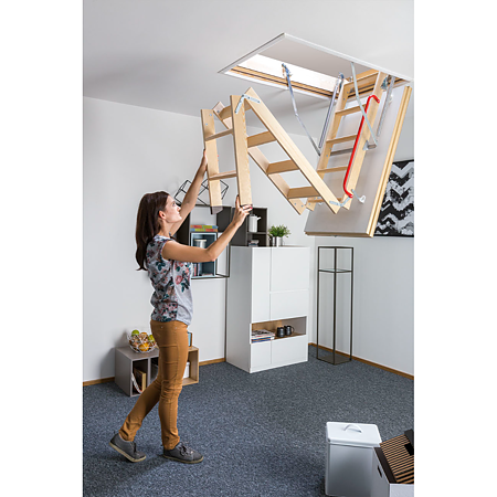 Scara modulara Fakro LTK Energy, lemn, 70 x 120 x 280 cm