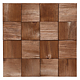 Panou decorativ din lemn Stegu Quadro 2, interior, 380 x 380 x 6-14 mm, 4 buc/cutie