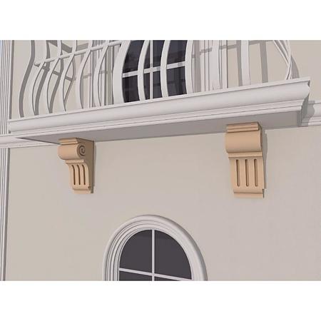 Consola decorativa FPC08, polistiren EPS100 + mortar, 500 x 250 x 130 mm