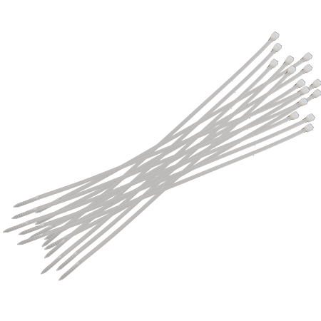 Colier PVC Comtec 2000, 300 x 3.5 mm, alb, 100 bucati/set