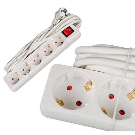 Prelungitor cu protectie copii si intrerupator Shuko, 5 prize, 5 m