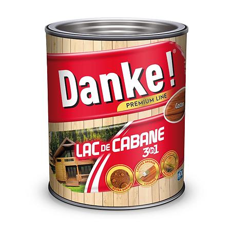 Lac pentru cabane 3 in 1, Danke, castan, interior/exterior, 2.5 l