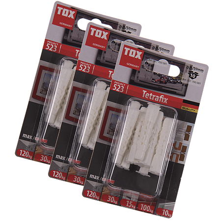 Diblu Tetrafix TFS, plastic, 8 x 50 mm, 10 buc