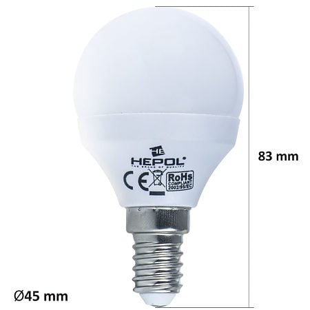 Bec Led Sferic E14 5 W Eco Hepol-Y