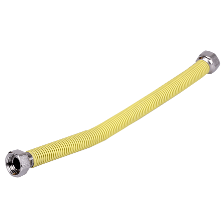 Racord de gaz Italflexigas, FF, inox, galben, flexibil, extensibil, 1/2 inch, 30 – 60 cm