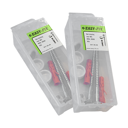 Set montaj vas WC MNL0690, alb
