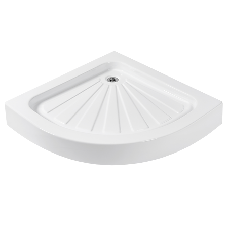 Cada de dus Fibrocom Marte, acril, semirotunda, 90 x 90 x 14 cm