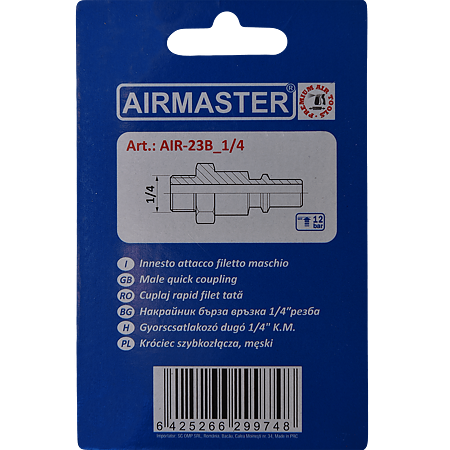 Cuplaj rapid TATA, filet, racord 1/4 inch