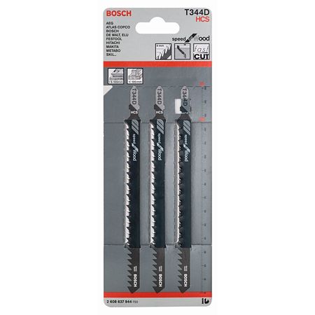 Panze de ferastrau vertical T344D pentru lemn, 152 mm, 4 mm