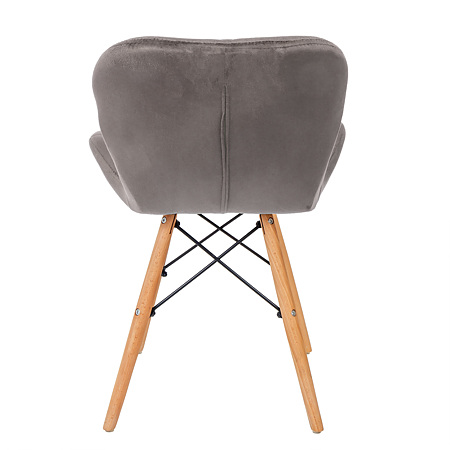 Scaun bucatarie / living Eliza, tapitat, catifea, cadru de lemn, gri, max. 110 Kg., 73 x 47 cm Scaun bucatarie / living Eliza, tapitat, catifea, cadru de lemn, gri, max. 110 Kg., 73 x 47 cm