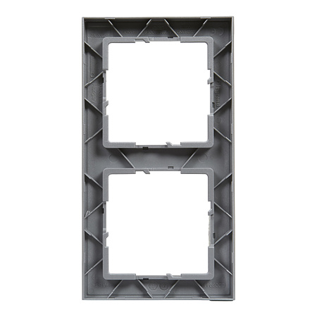 Rama de aparataj Legrand, New Suno, 2 module, PVC, aluminiu