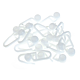 Set accesorii pentru sina perdea sau draperie 120-180 cm, plastic, alb
