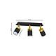 Spot Joker, 3 x GU10, metal, negru/auriu