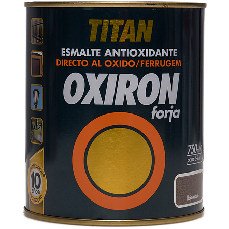 Email metal Titan Oxiron, fier forjat, rosu, interior/exterior/, 0.75 l
