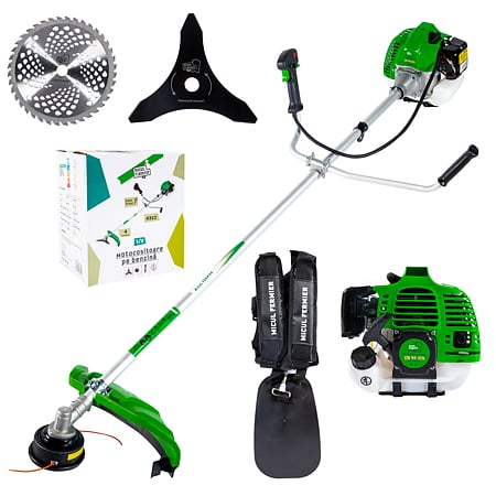 Motocoasa pe benzina cu pornire rapida Micul Fermier GF-1311-S001-G02, 4 accesorii, 3.4 cp