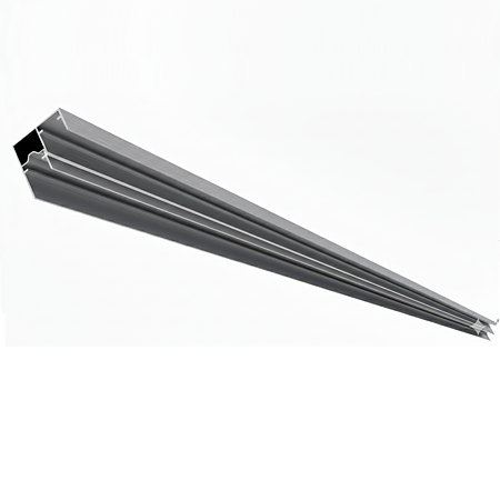 Profil de ghidare inferior SDS 9500, aluminiu anodizat mat, lungime 3 m