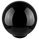 Buton sferic 8308-6, plastic, negru, 28 mm
