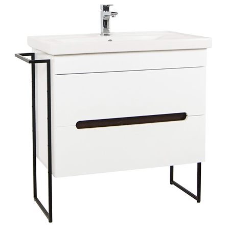 Set Mobilier Seria 750 Badenmob, masca, lavoar, oglinda, alb, 800 mm