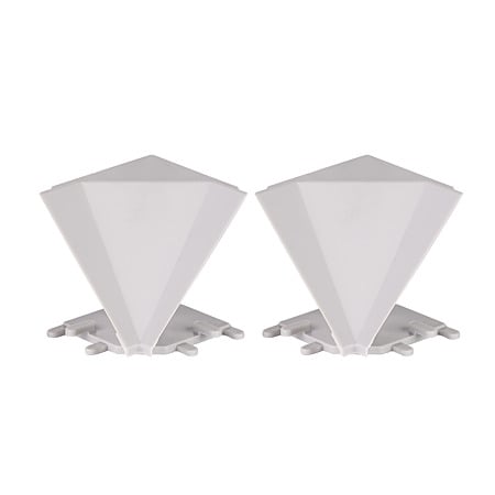 Set colturi interioare profil inaltator blat de bucatarie, plastic, argintiu, 2 bucati