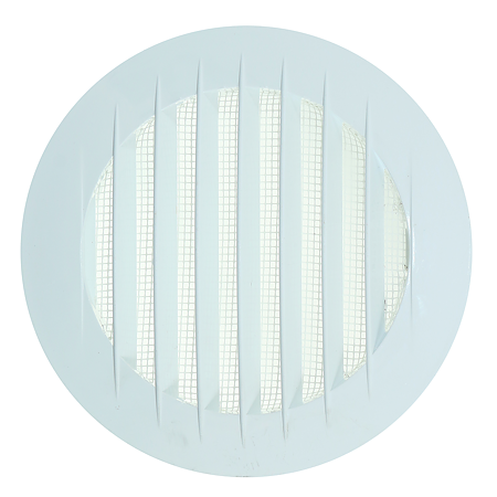 Grila ventilatie circulara cu plasa de insecte Dospel KRO 100, ABS, 100 mm, alb
