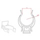 Clips pentru fixare plinta de mascare, plastic, negru, D26
