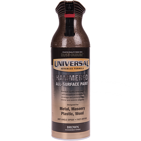 Vopsea spray universala Rust-Oleum, maro lovitura de ciocan, mat, interior/exterior, 400 ml