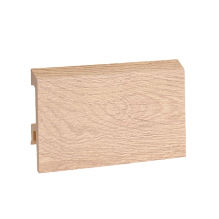 Plinta pardoseala Duflex Latte wood 916, polimer flexibil, rezistenta la apa, decor lemn, 2000 x 80 x 18 mm
